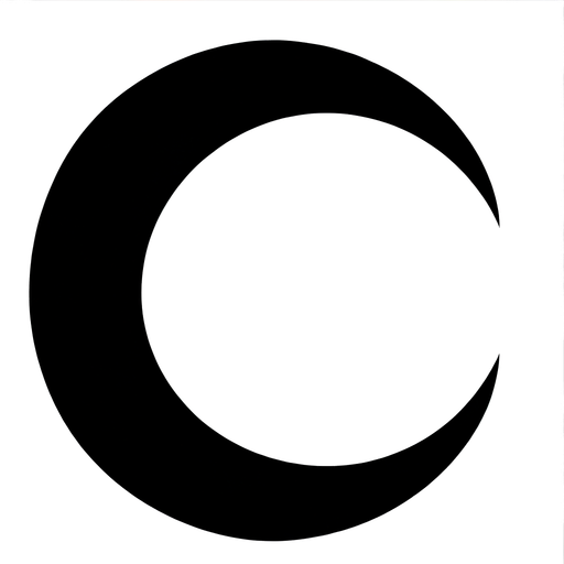 Minimal crescent moon favicon