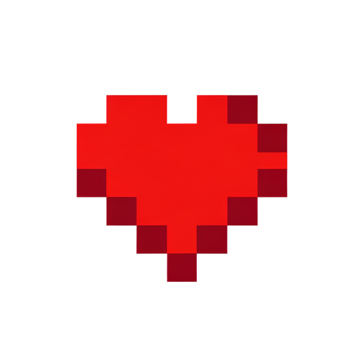 Pixel art heart favicon